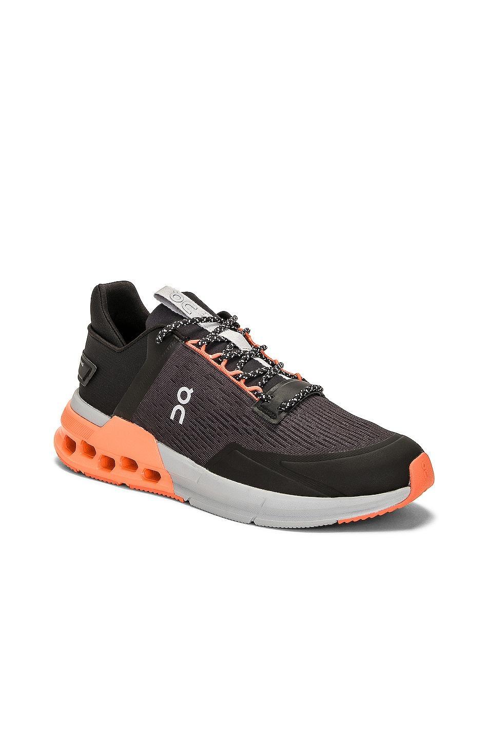 On Cloudnova Flux Sneaker in Black. Size 7, 7.5, 8, 8.5, 9.5, 10, 10.5, 11, 12, 12.5, 13. Product Image