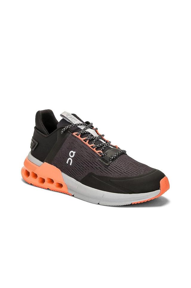 On Cloudnova Flux Sneaker in Black & Flame - Black. Size 12.5 (also in ). Product Image