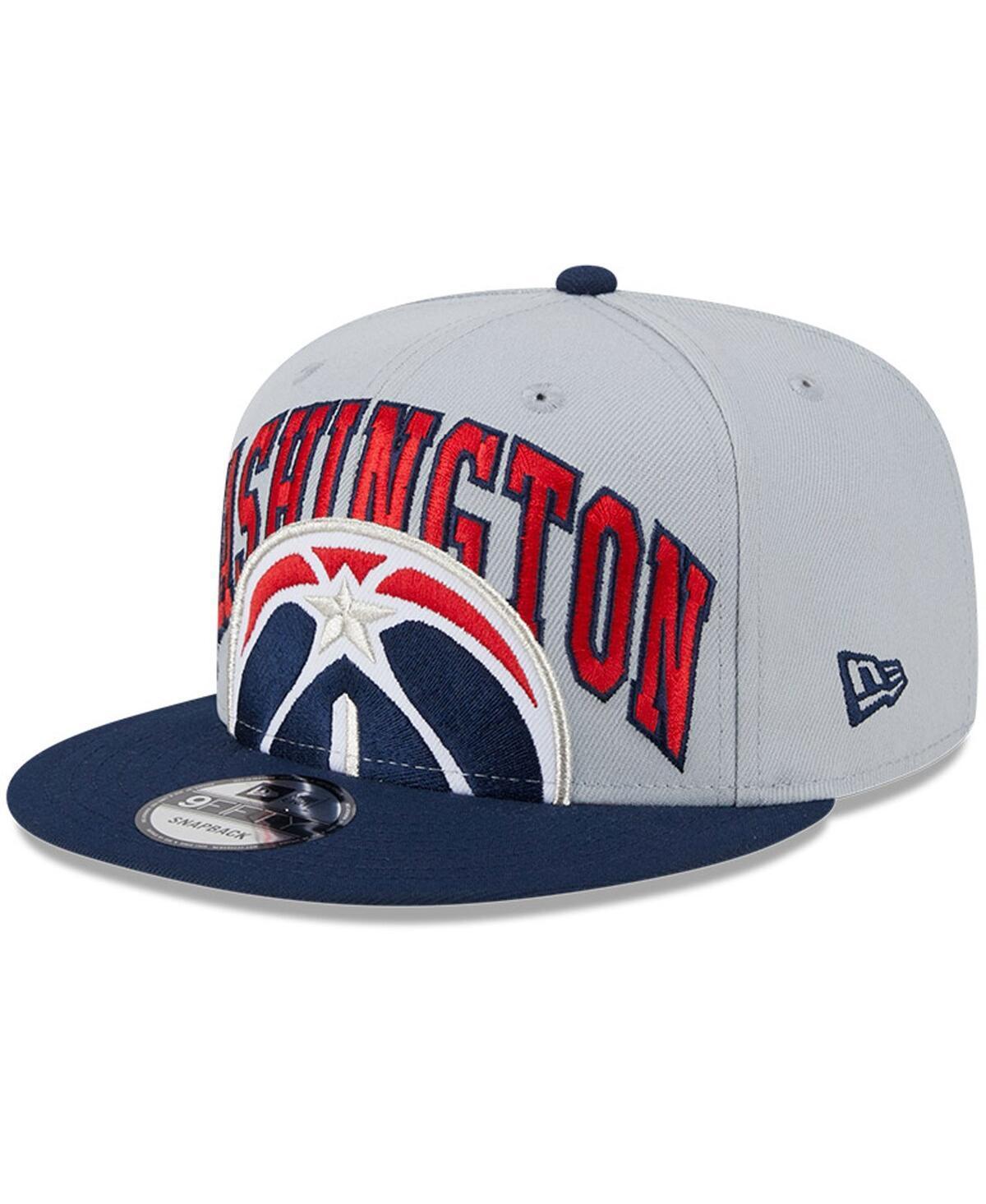 Mens New Era Gray/Navy Washington Wizards Tip-Off Two-Tone 9FIFTY Snapback Hat Product Image