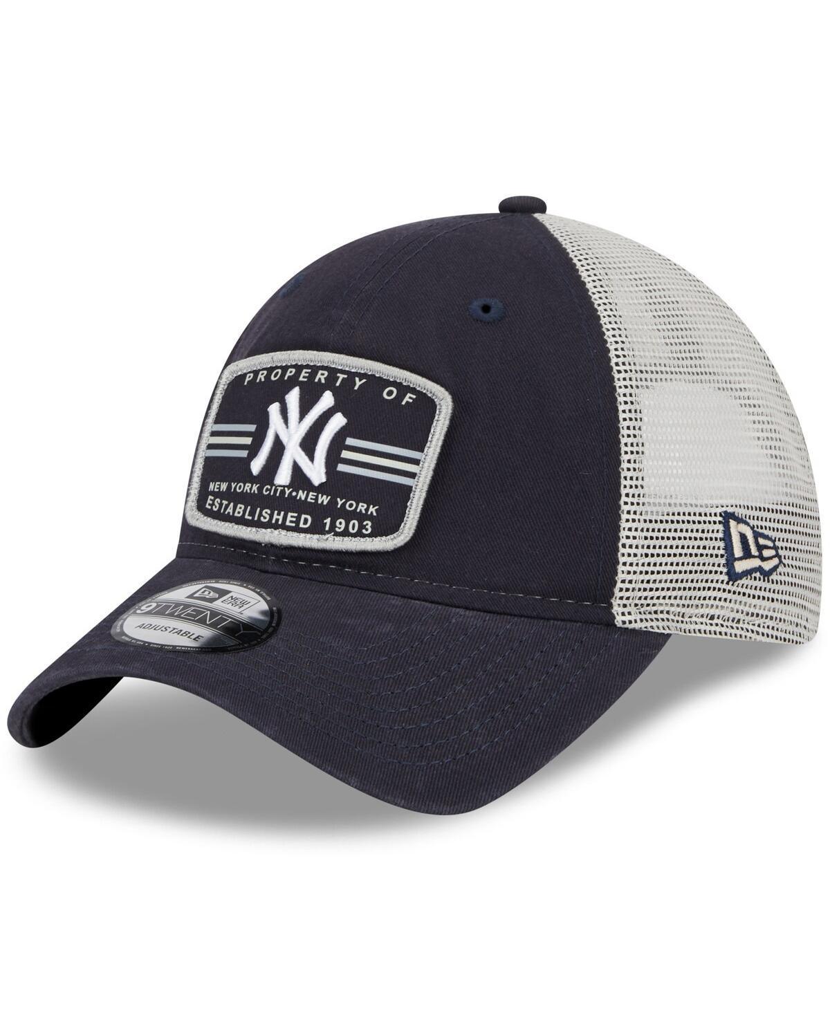 Mens New Era Navy New York Yankees Property Trucker 9Twenty Snapback Hat Product Image