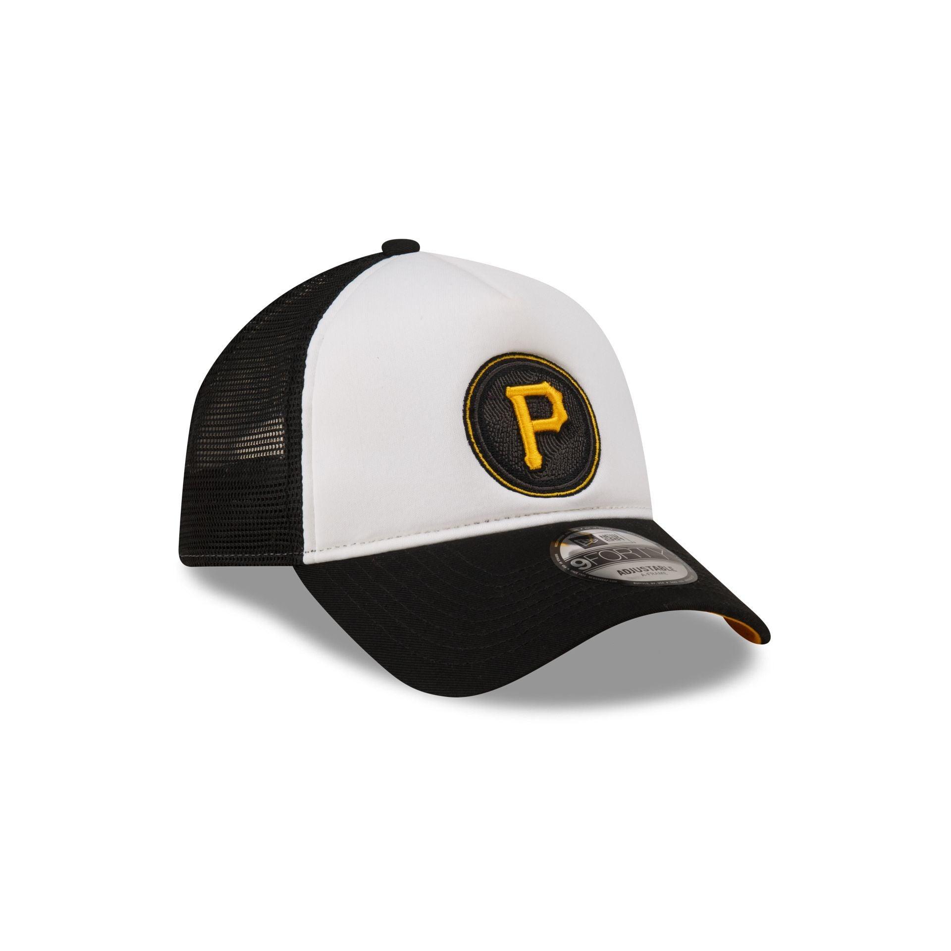 Pittsburgh Pirates White Crown 9FORTY A-Frame Trucker Hat Male Product Image