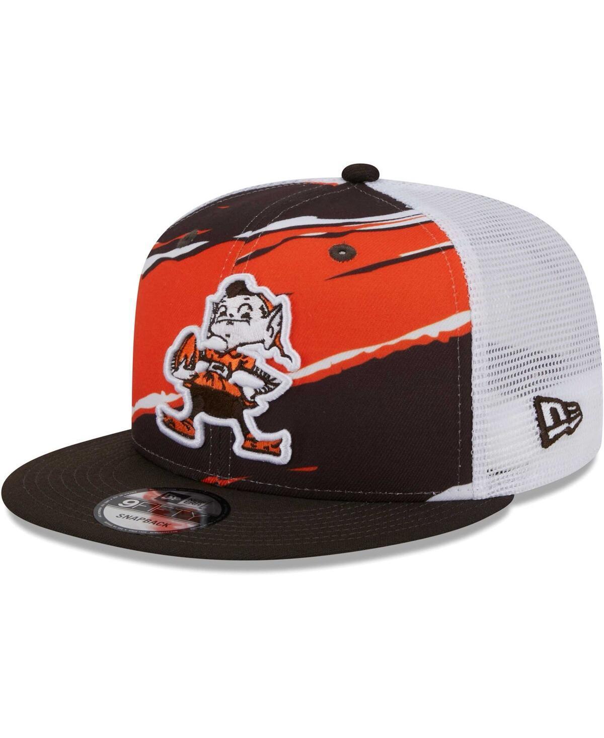 Mens New Era Brown Cleveland Browns Historic Tear Trucker 9FIFTY Snapback Hat Product Image