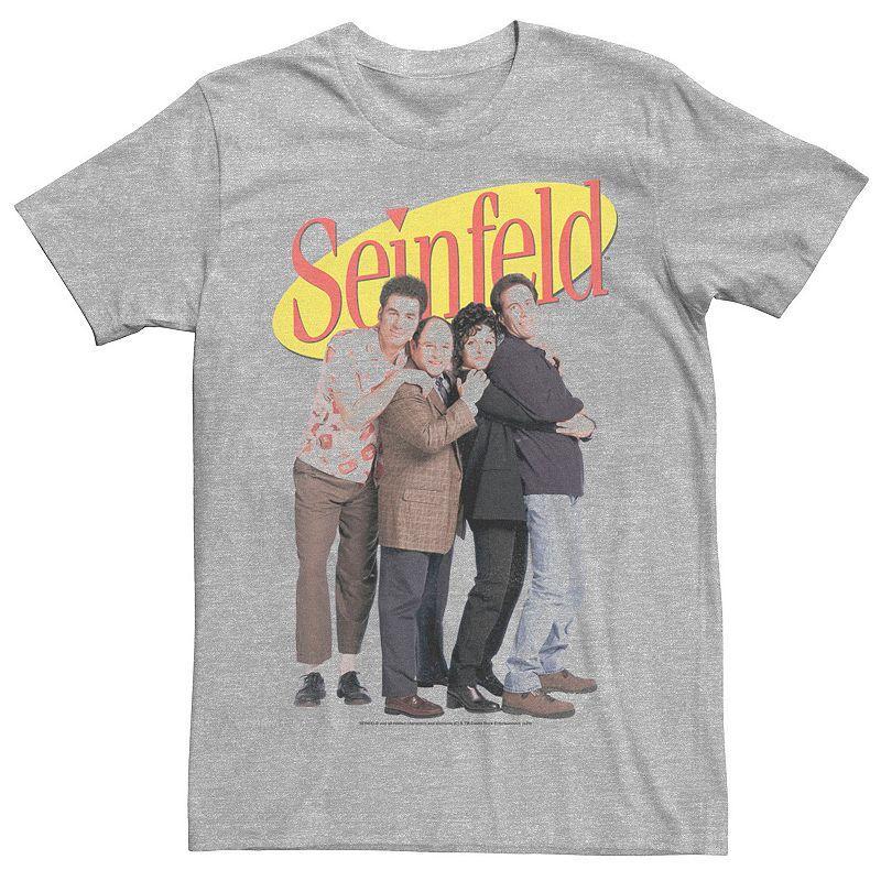 Mens Seinfeld Distressed Group Cast Logo Tee Athletic Grey Product Image