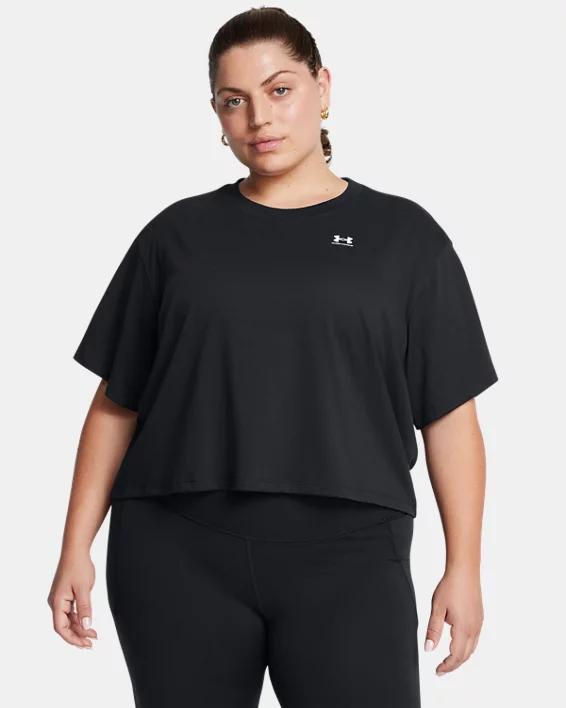 Women's UA Boxy Crop Logo Short Sleeve Product Image