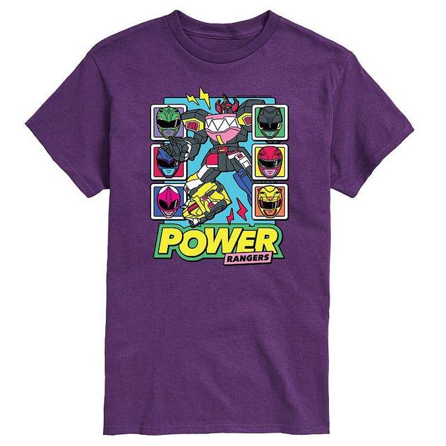 Mens Power Rangers Zord Heads Graphic Tee Product Image