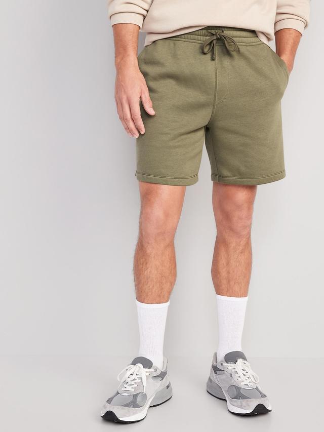 Garment-Washed Fleece Sweat Shorts for Men -- 7-inch inseam Product Image