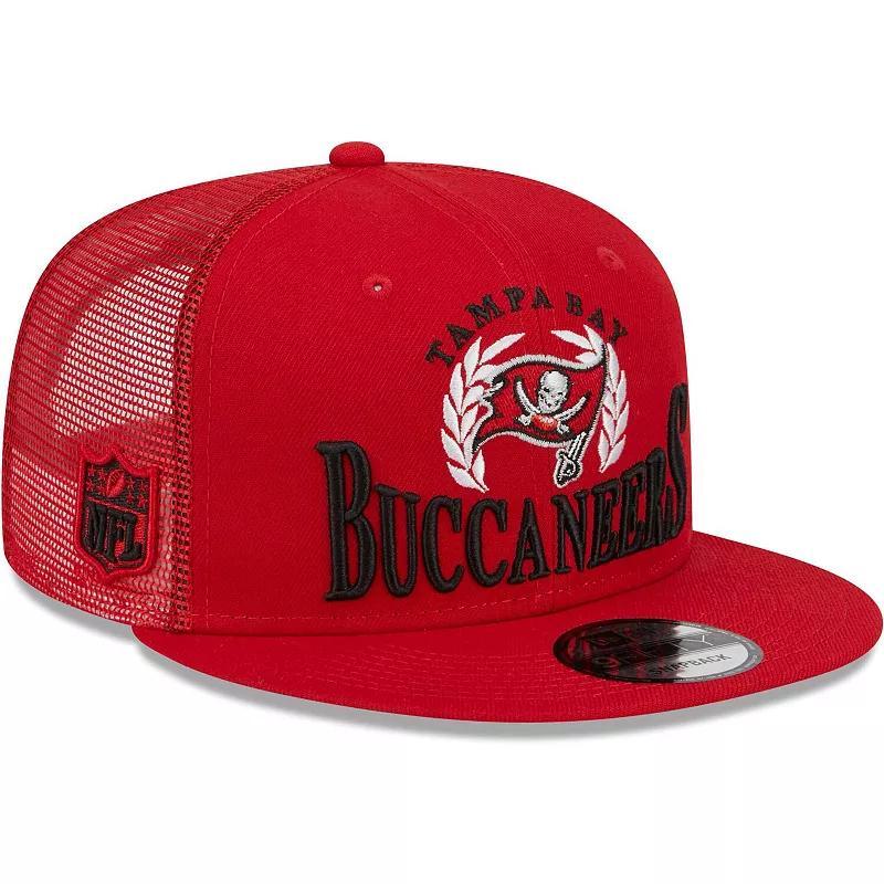 Mens New Era Tampa Bay Buccaneers Collegiate Trucker 9FIFTY Snapback Hat Product Image