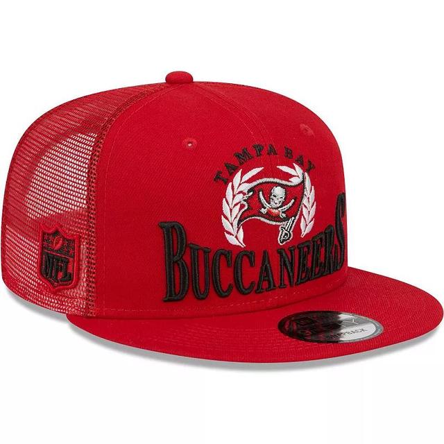 Mens New Era Red Tampa Bay Buccaneers Collegiate Trucker 9FIFTY Snapback Hat Product Image