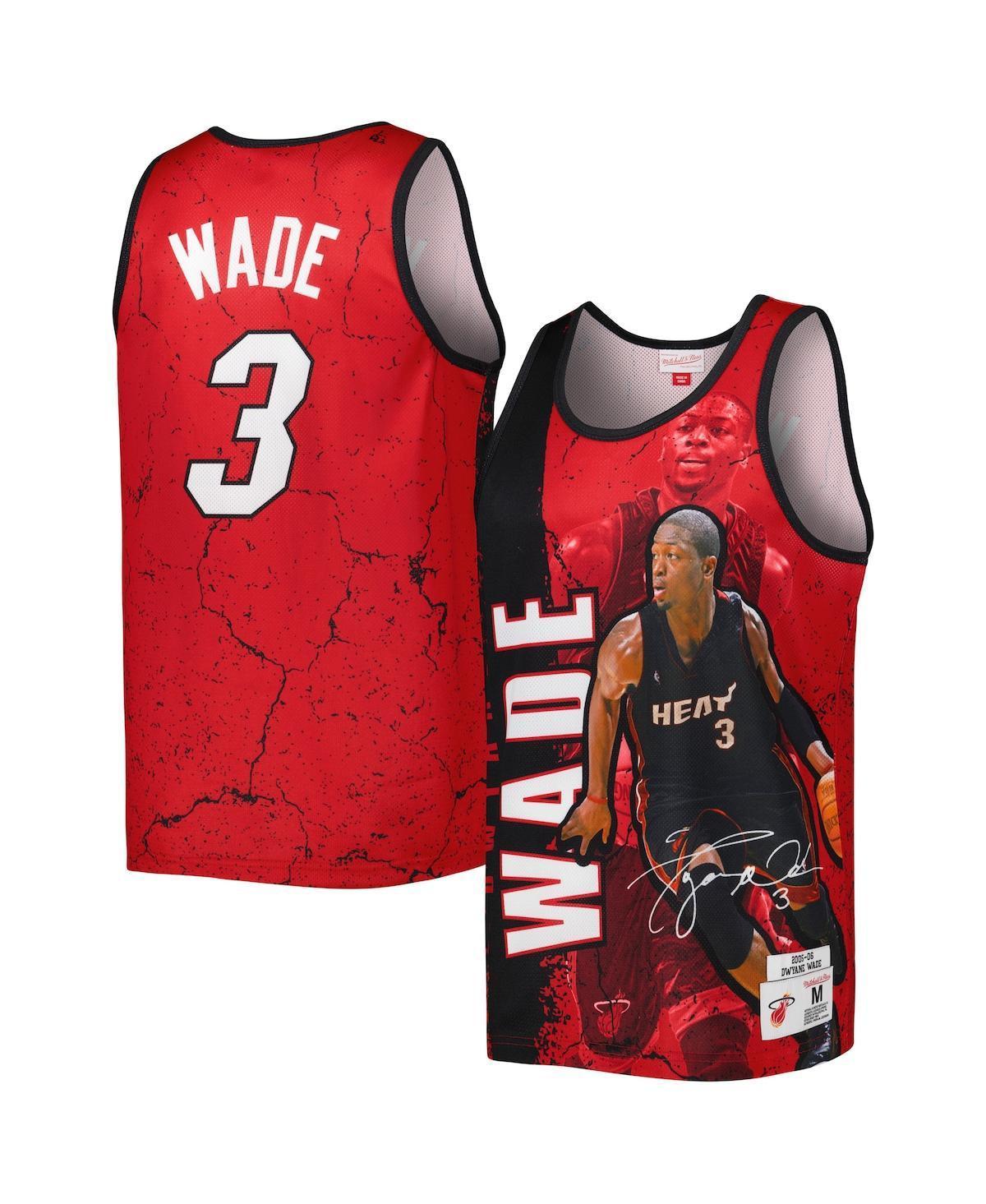 Mens Mitchell & Ness Dwyane Wade Miami Heat 2005-06 Hardwood Classics Player Burst Tank Top Product Image