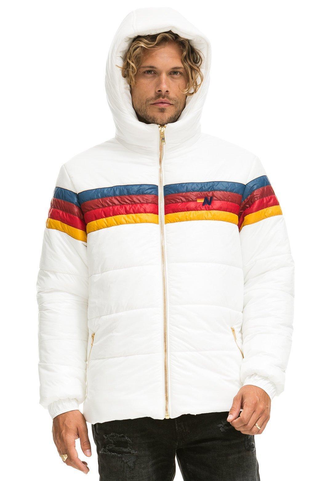 4 STRIPE LUXE TREKKER JACKET - GLOSSY WHITE Male Product Image