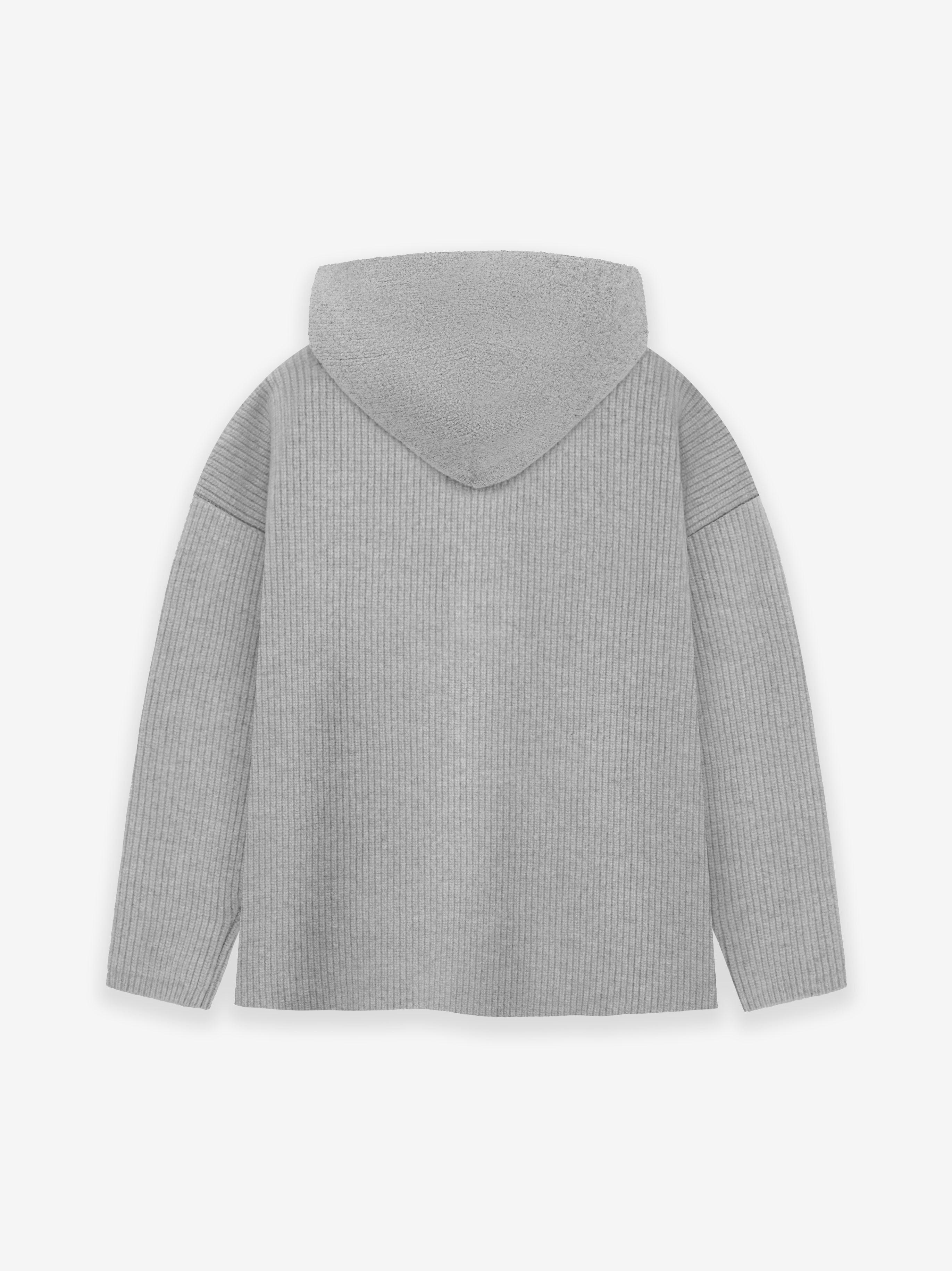 Wool V-Neck Hoodie Product Image