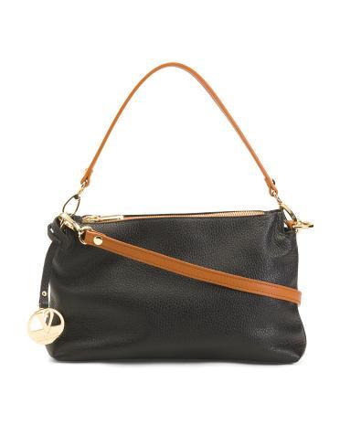 Leather Triple Entry Crossbody for Women Product Image