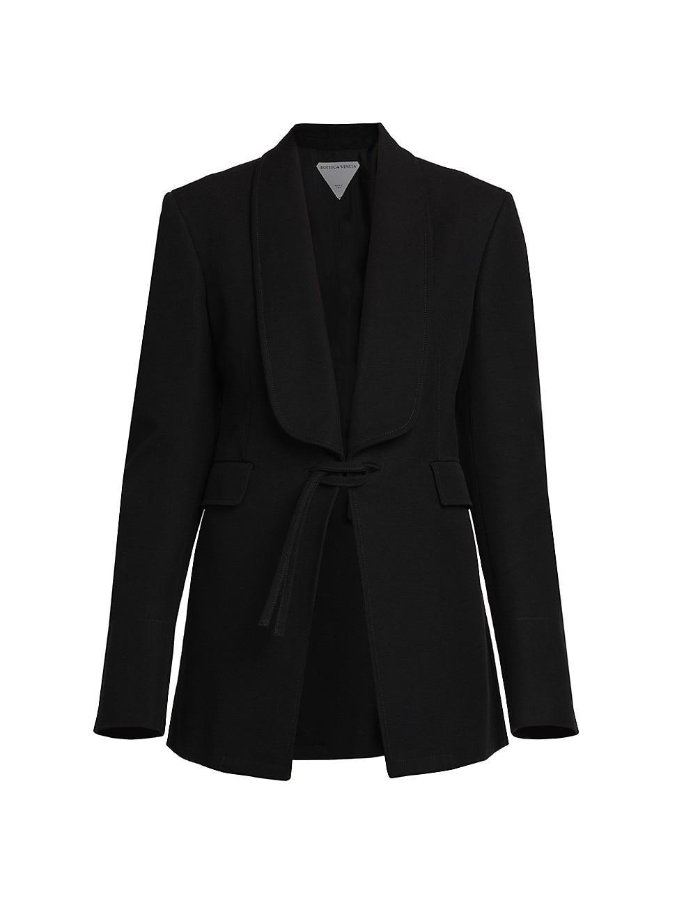 Womens Woven Tie-Front Jacket Product Image