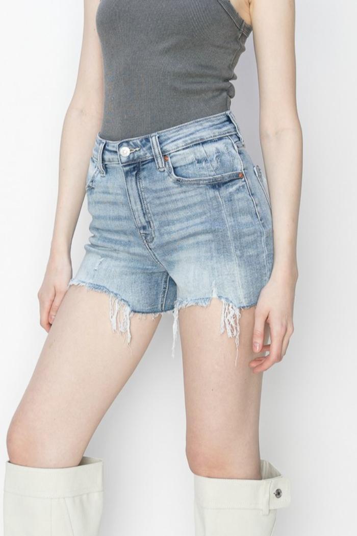 Light Wash Denim Shorts Product Image