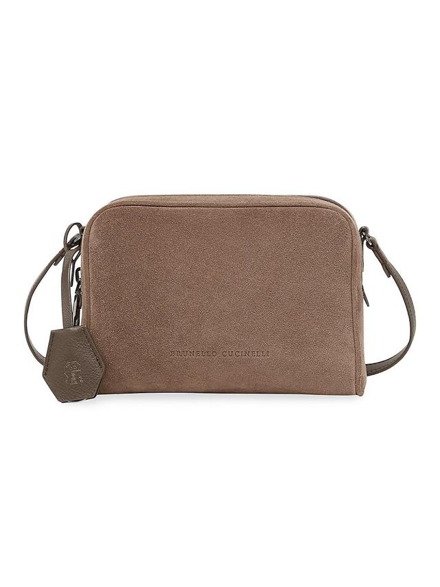 Womens Suede Boston Clutch Bag Product Image