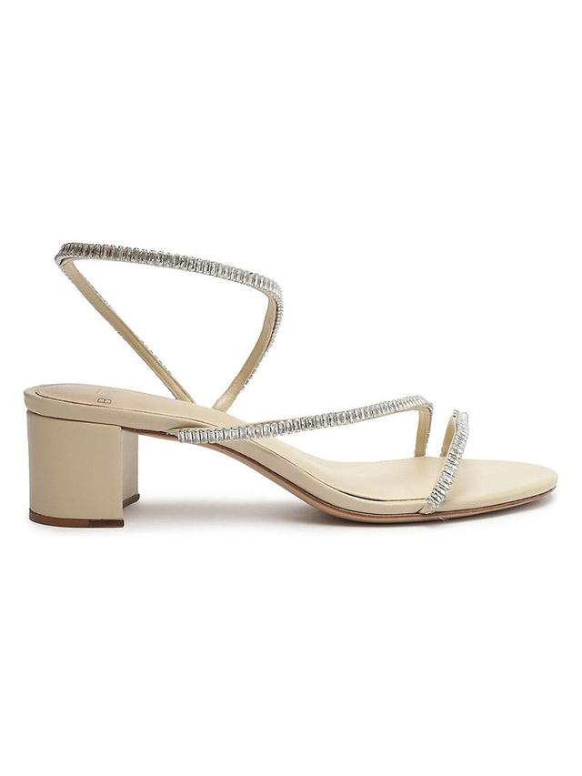 Womens Polly 45MM Zirocone & Leather Sandals Product Image