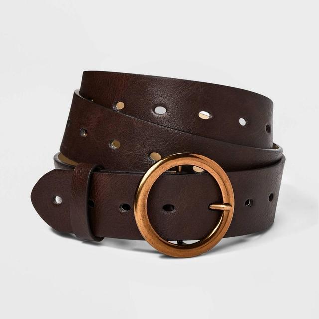 Womens Leather Belt - Ava & Viv Cognac Product Image