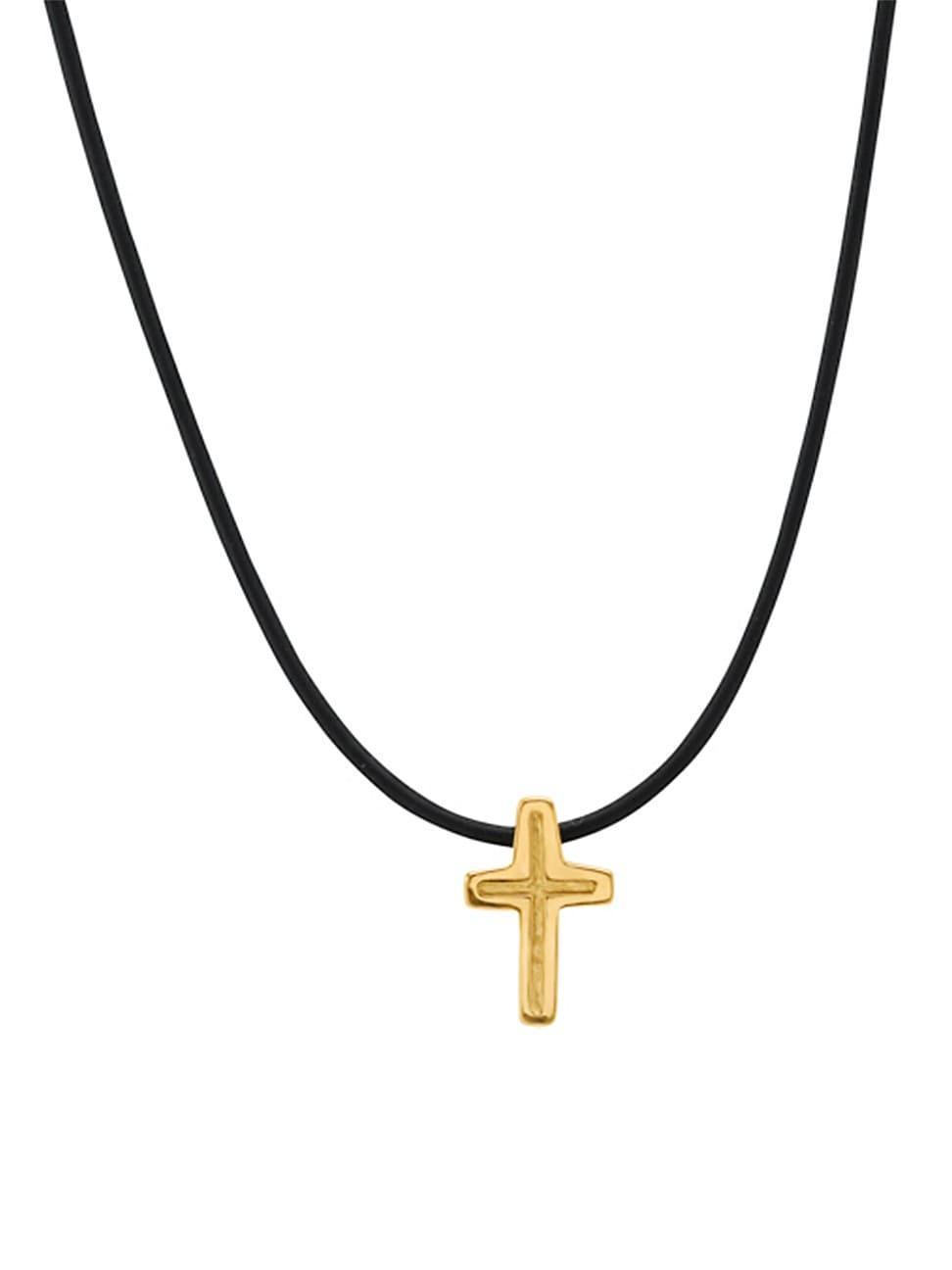 Mens Teresa 18K Gold Cross Pendant Product Image