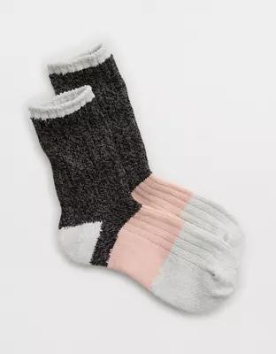 Aerie Colorblock Marled Crew Socks Product Image