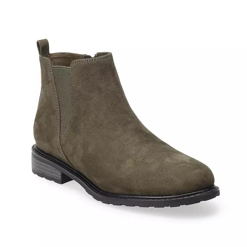 Sonoma Goods For Life Lottie Womens Chelsea Boots Green Product Image