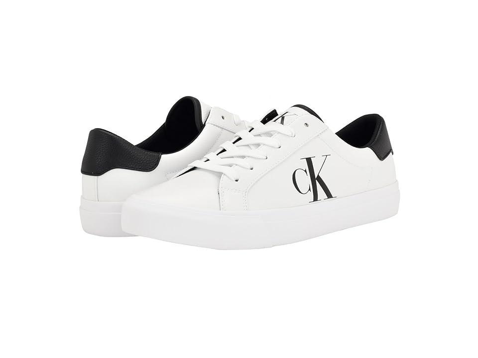 Calvin Klein Mens Rex Logo Two Tone Sneakers - White Product Image