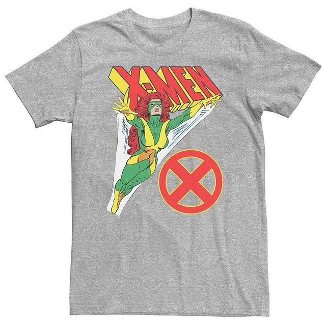 Big & Tall Marvel X-Men Jean Grey Vintage Classic Retro Tee, Mens Athletic Grey Product Image