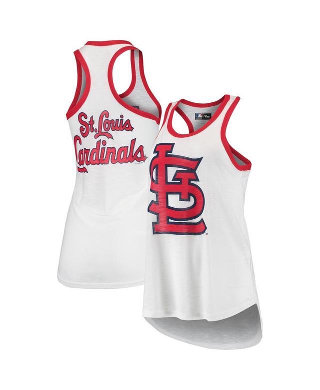 Womens G-III 4Her by Carl Banks White St. Louis Cardinals Tater Racerback Tank Top Product Image