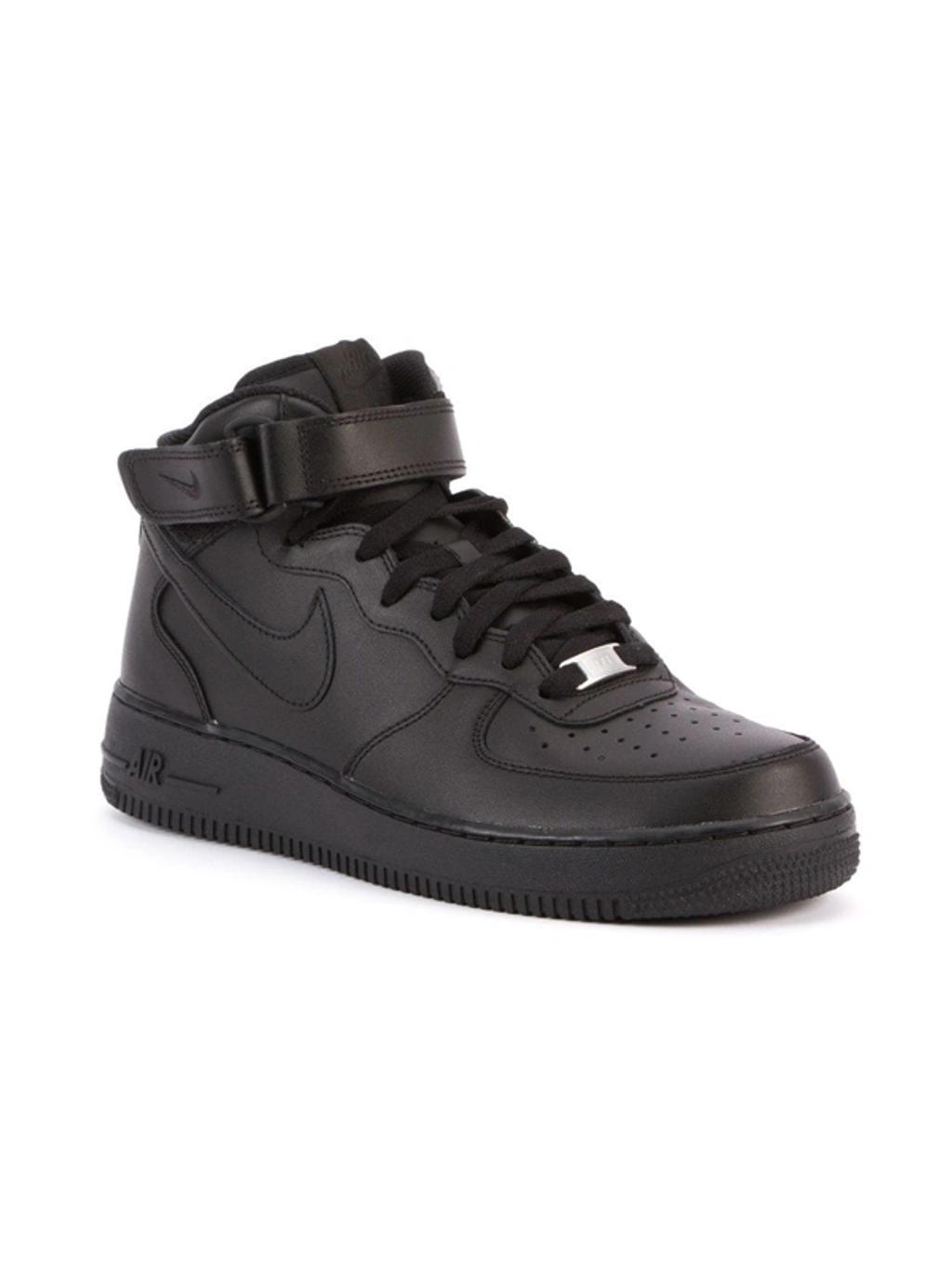 NIKE Air Force 1 Mid '07 "triple Black" Sneakers In Black/black Product Image