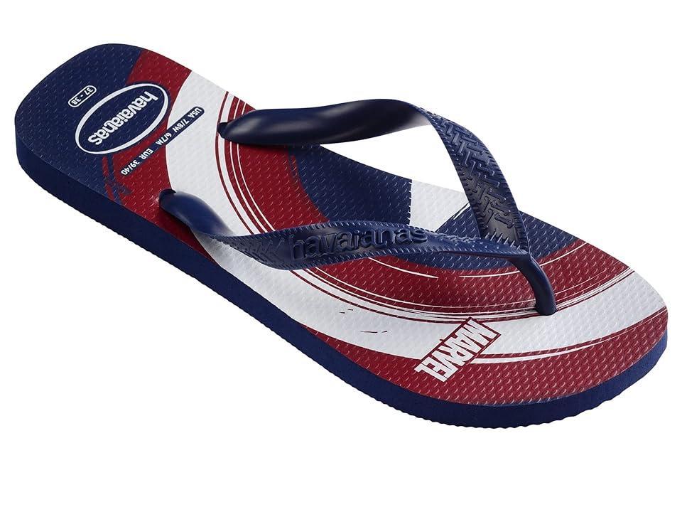 Havaianas Top Marvel Logomania Flip Flop Sandal (Navy Blue/Navy Blue) Men's Shoes Product Image