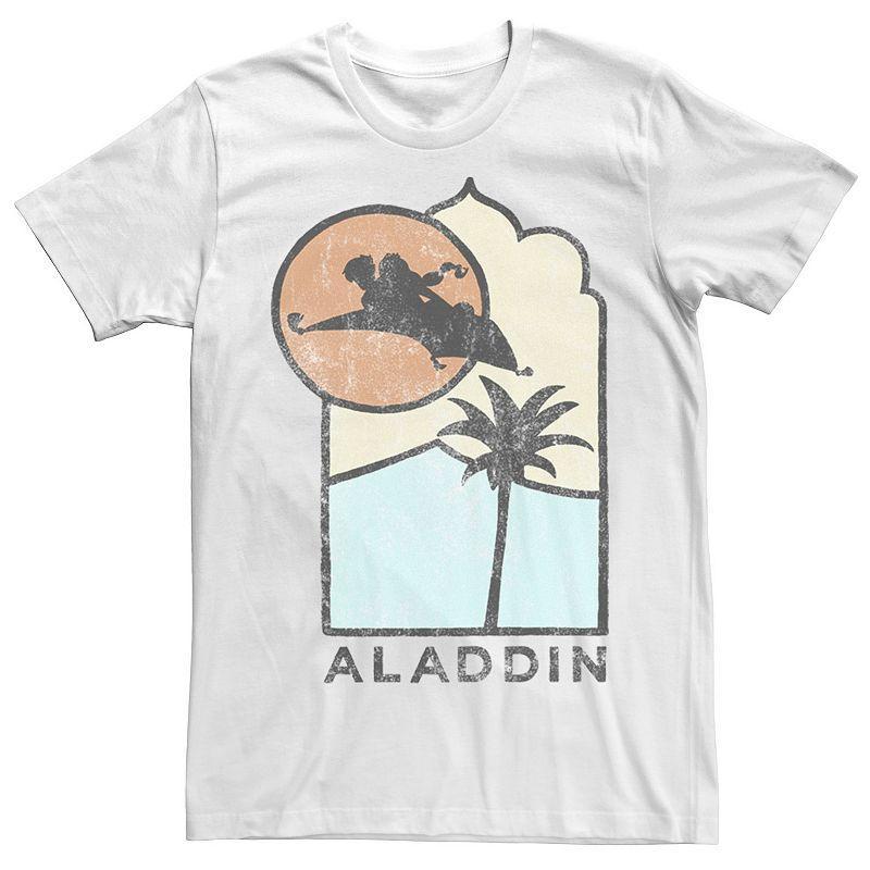 Mens Disneys Aladdin Live Action Carpet Ride Line Art Logo Tee Product Image