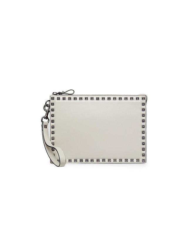 Mens Rockstud Calfskin Pouch Product Image