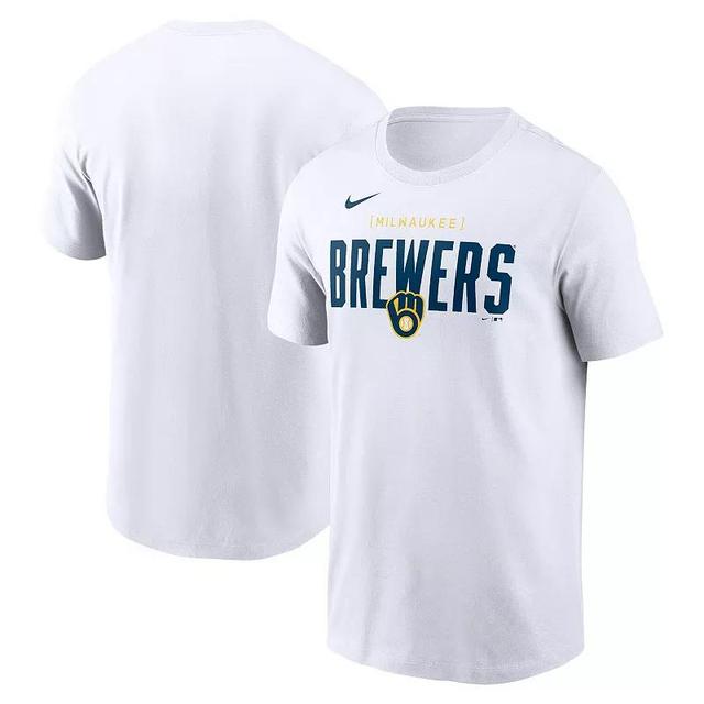 Mens Nike Milwaukee Brewers Home Team Bracket Stack T-Shirt Product Image