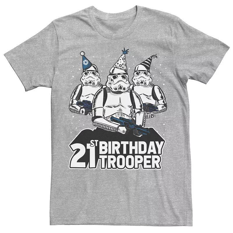 Mens Star Wars Stormtrooper Party Hats Trio 21st Birthday Trooper Tee Athletic Grey Product Image