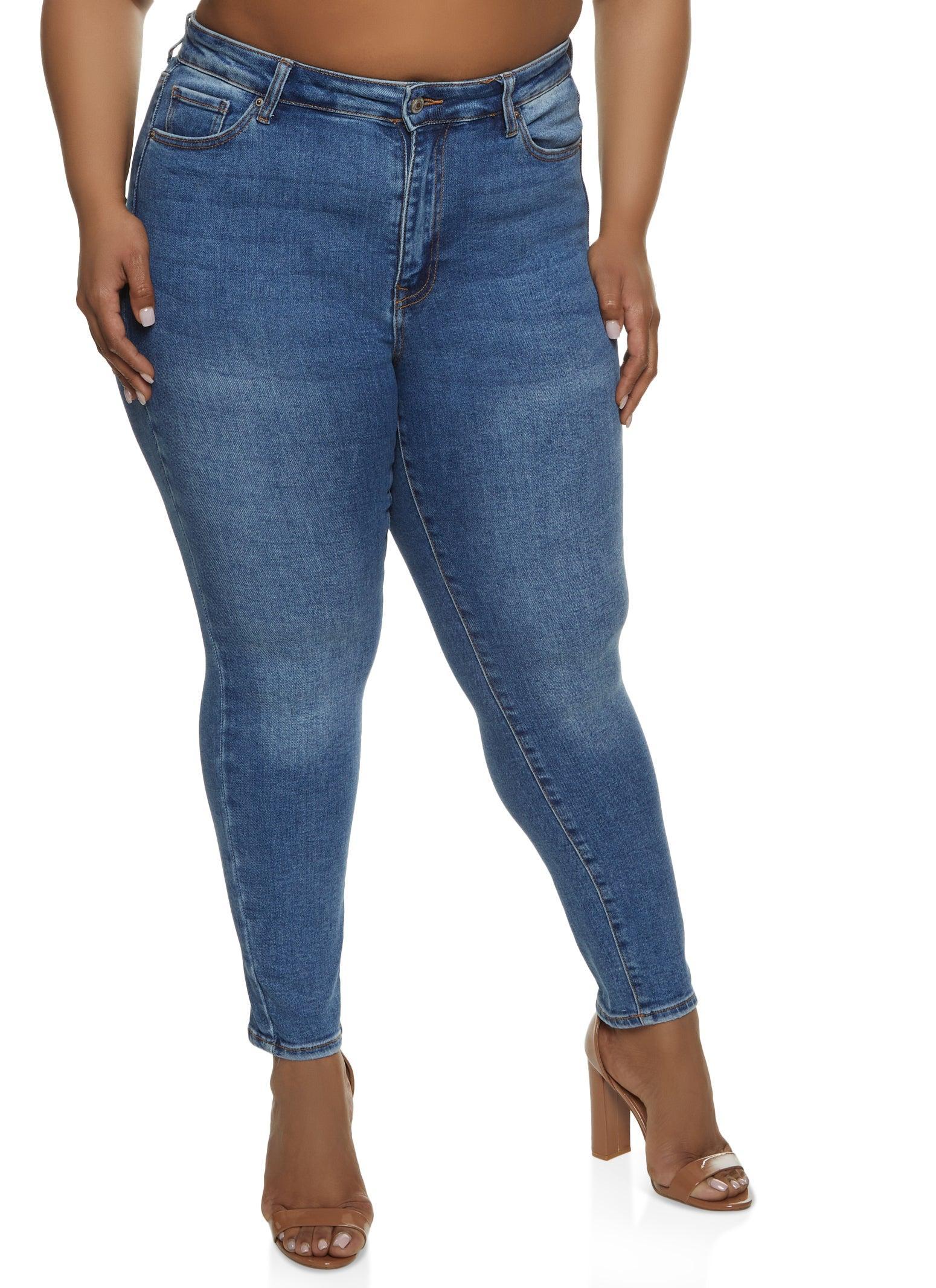 Womens Plus Size WAX Skinny Jeans Product Image