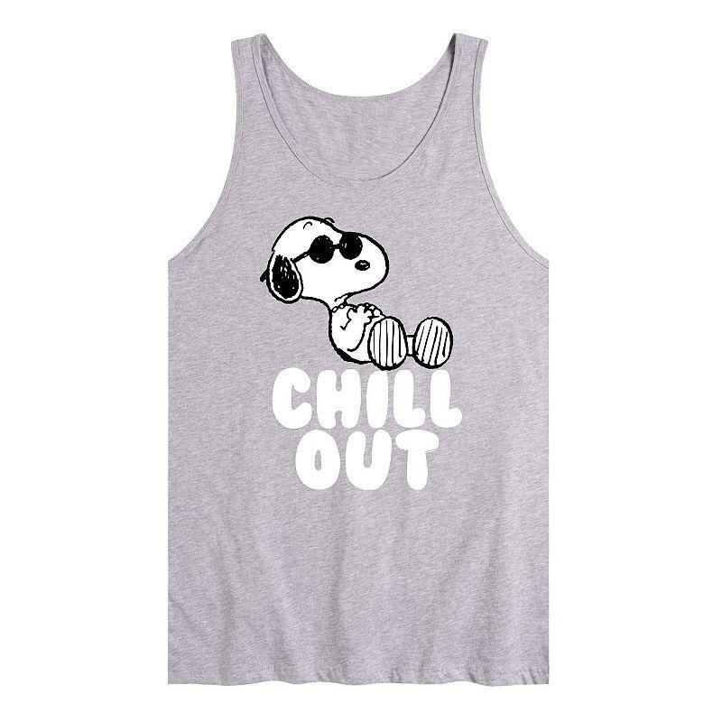 Mens Peanuts Snoopy Chill Out Graphic Tank Top Product Image