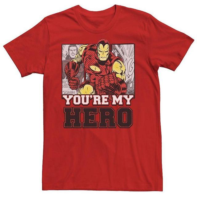 Mens Marvel Iron Man Youre My Hero Short Sleeve Tee Product Image