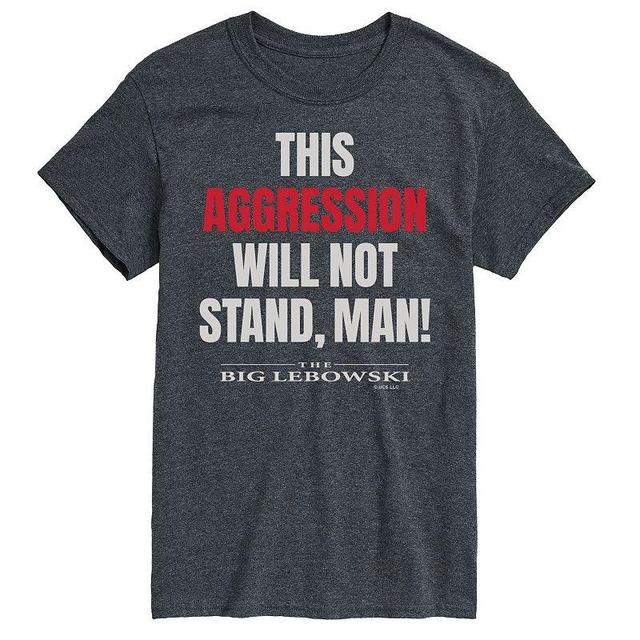 Big & Tall The Big Lebowski Will Not Stand Tee, Mens Grey Product Image