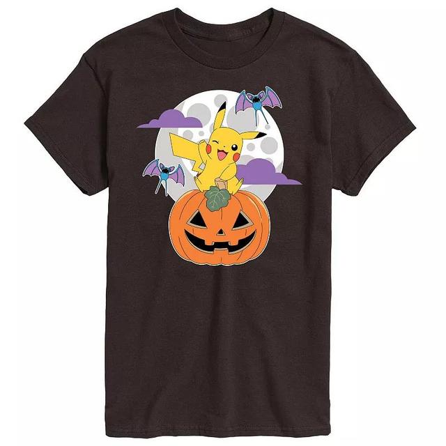 Mens Pokemon Pikachu Pumpkin With Moon Graphic Tee Product Image