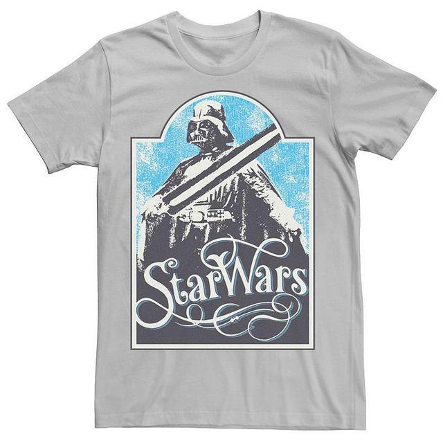 Mens Star Wars Retro Vader Poster Tee Grey Product Image