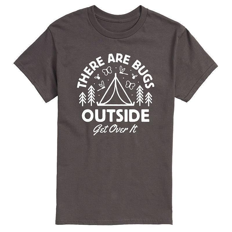 Mens There Are Bugs Outside Get Over It Graphic Tee Grey Product Image