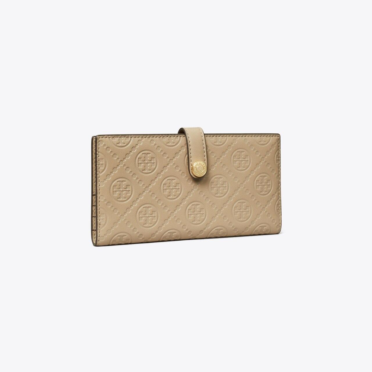 T Monogram Leather Zip Slim Wallet Product Image