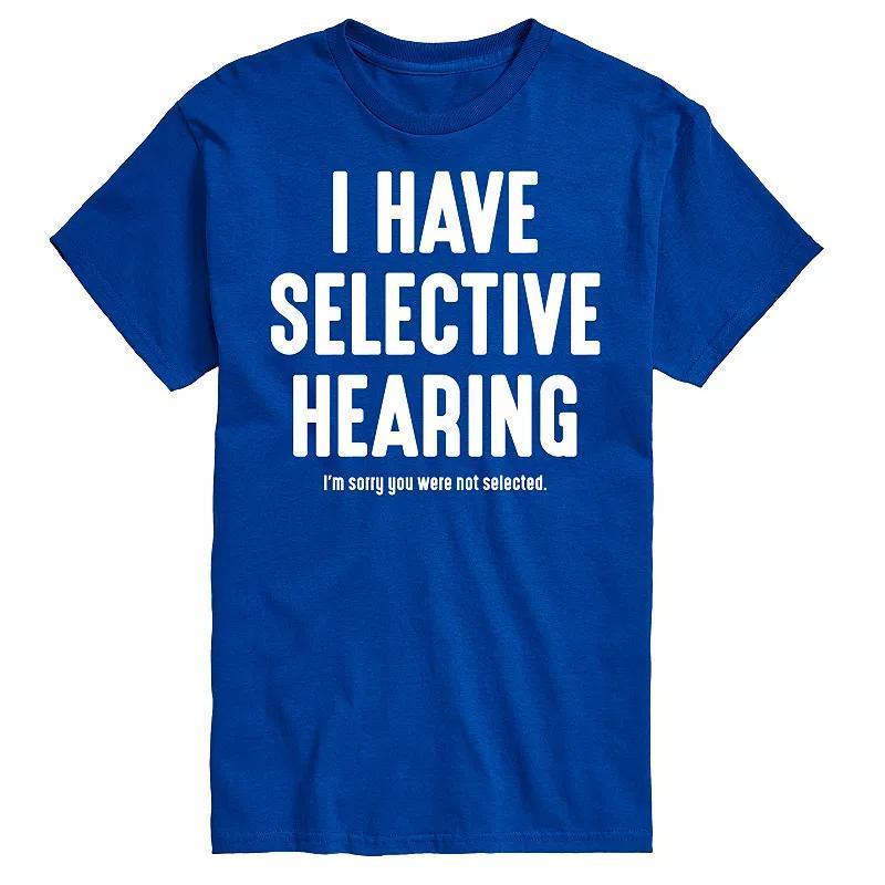 Big & Tall Selective Hearing Graphic Tee, Mens Product Image