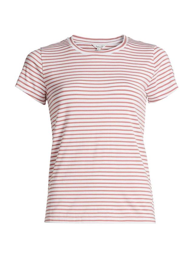 Womens Striped Jersey Crewneck T-Shirt Product Image