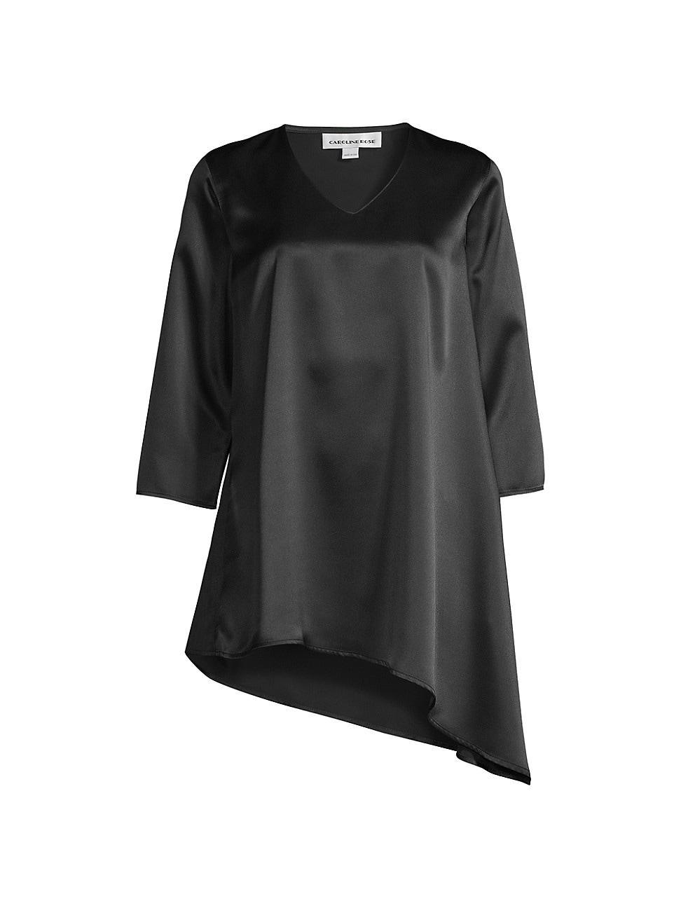 Womens Asymmetric Satin Top Product Image