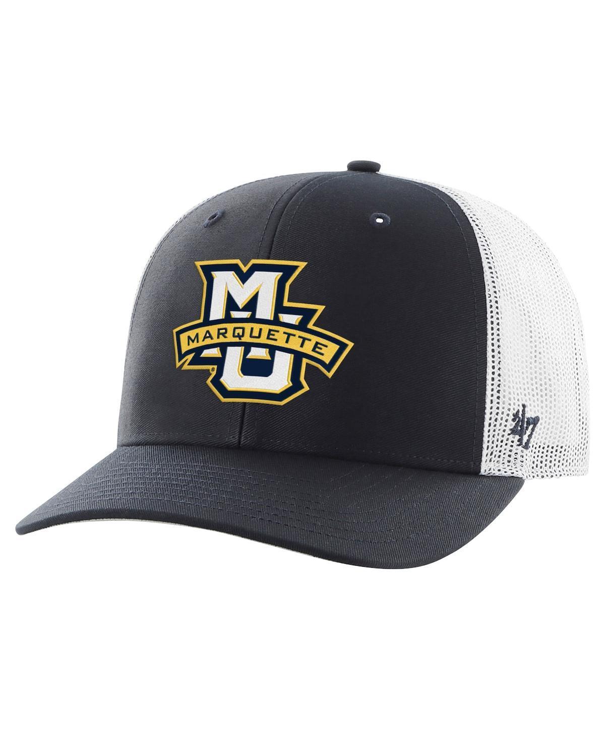 Mens 47 Navy Marquette Golden Eagles Trucker Adjustable Hat, Mrq Blue Product Image