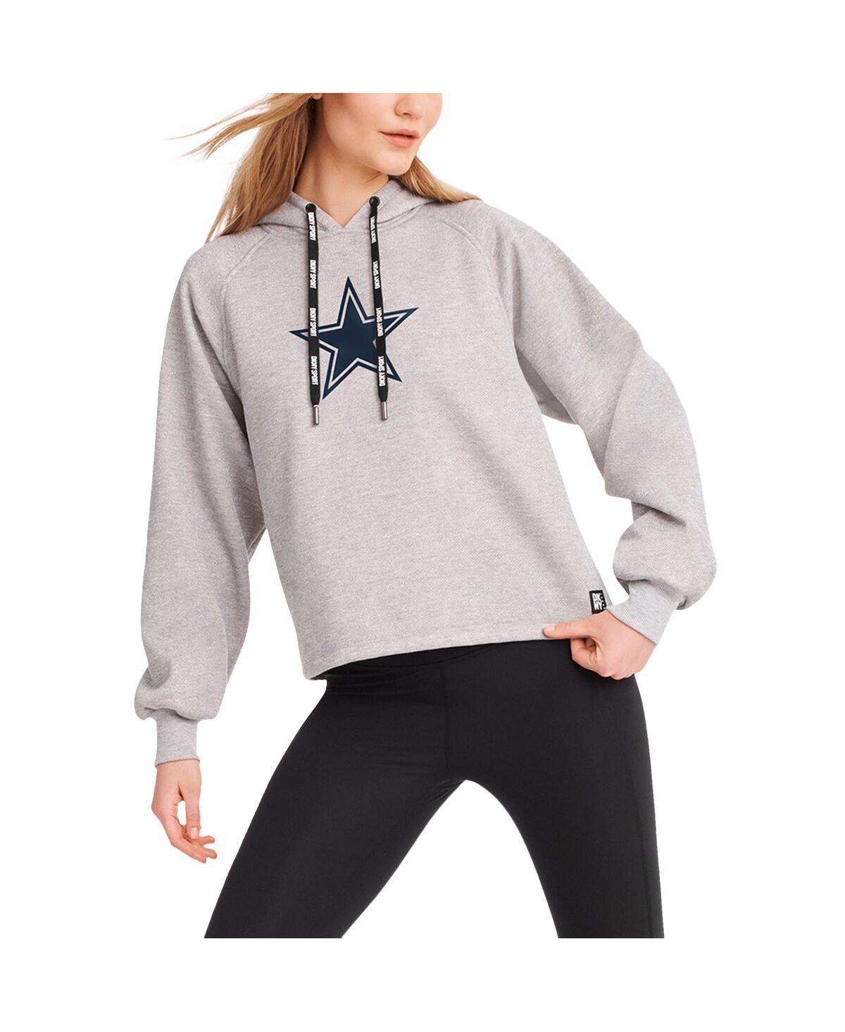 Womens Dkny Sport Heather Gray Dallas Cowboys Debbie Dolman Raglan Pullover Hoodie Product Image