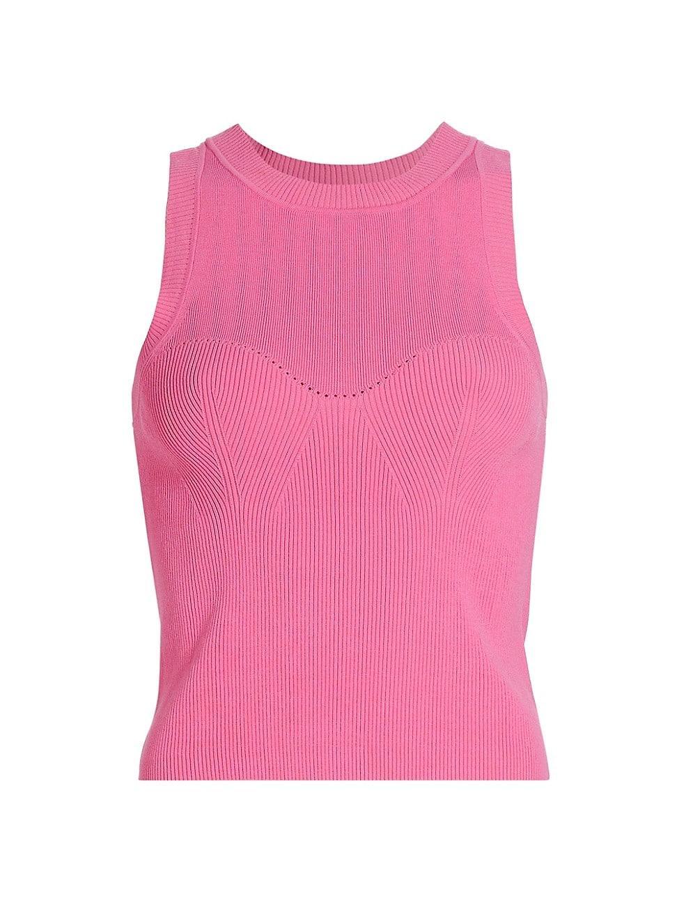 Womens Tatum Rib-Knit Racerback Tank Product Image