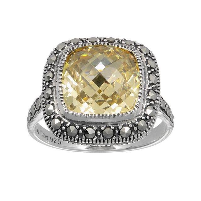 Lavish by TJM Sterling Silver Canary Cubic Zirconia Ring, Womens Yellow Product Image