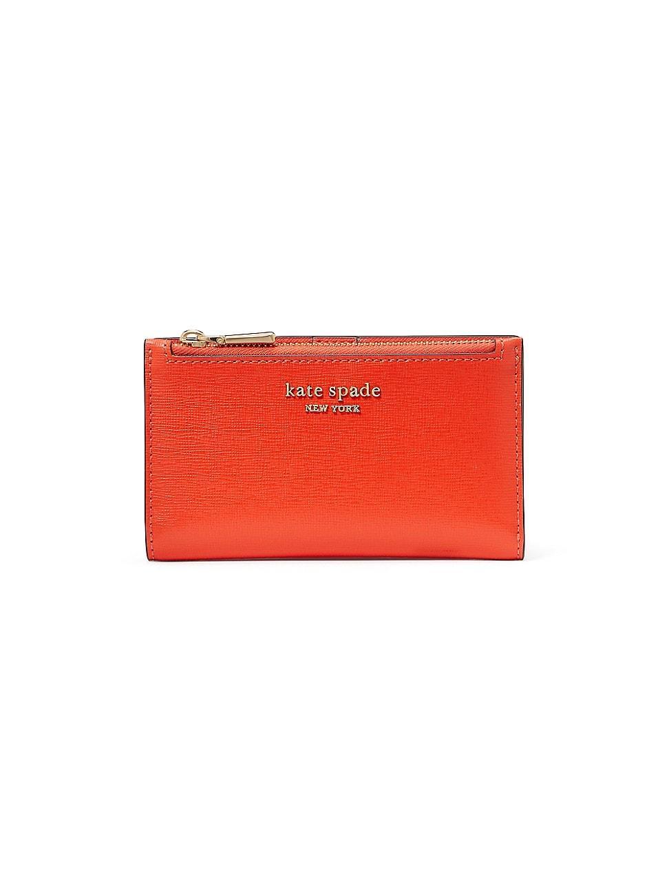 Womens Morgan Saffiano Leather Small Slim Bi-Fold Wallet Product Image