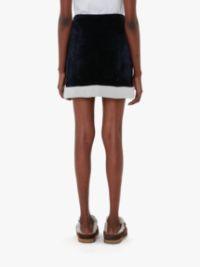 CONTRAST HEM CHENILLE MINI SKIRT in blue | JW Anderson US  Product Image